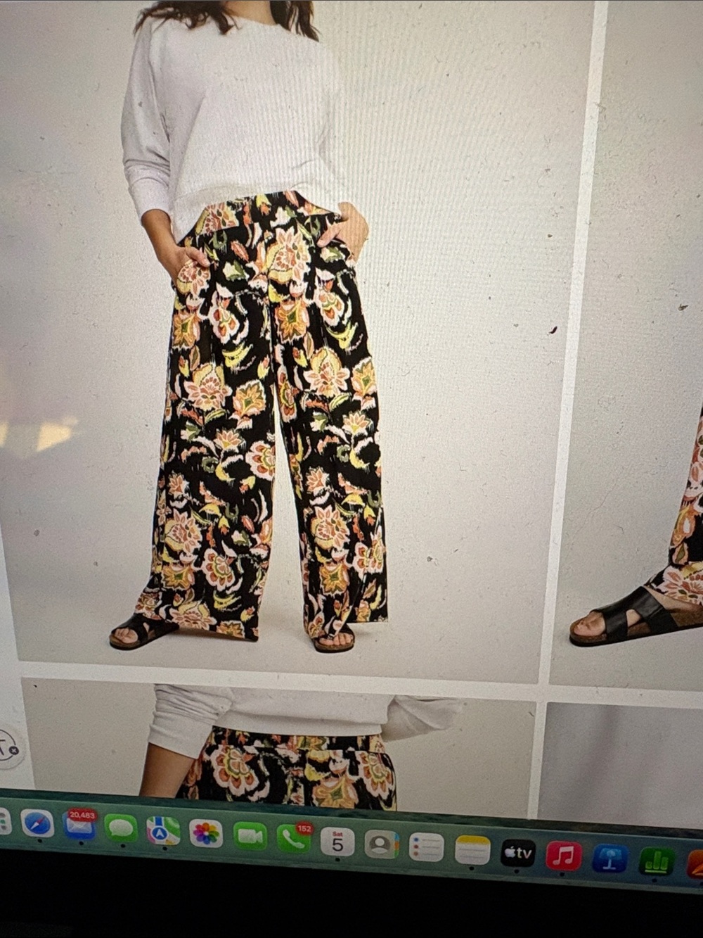 torrid Black Floral Wide-Leg Palazzo Pants